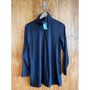 Size Medium Lands End Black Women's Long Sleeve Shirt